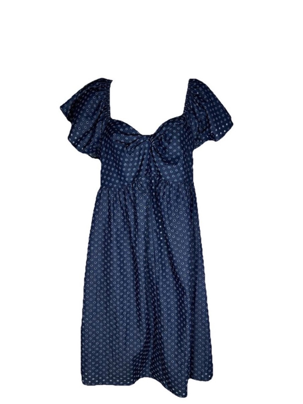 LA RELAXED- NWT-Young Eyelet Chambray Blue Sundress
